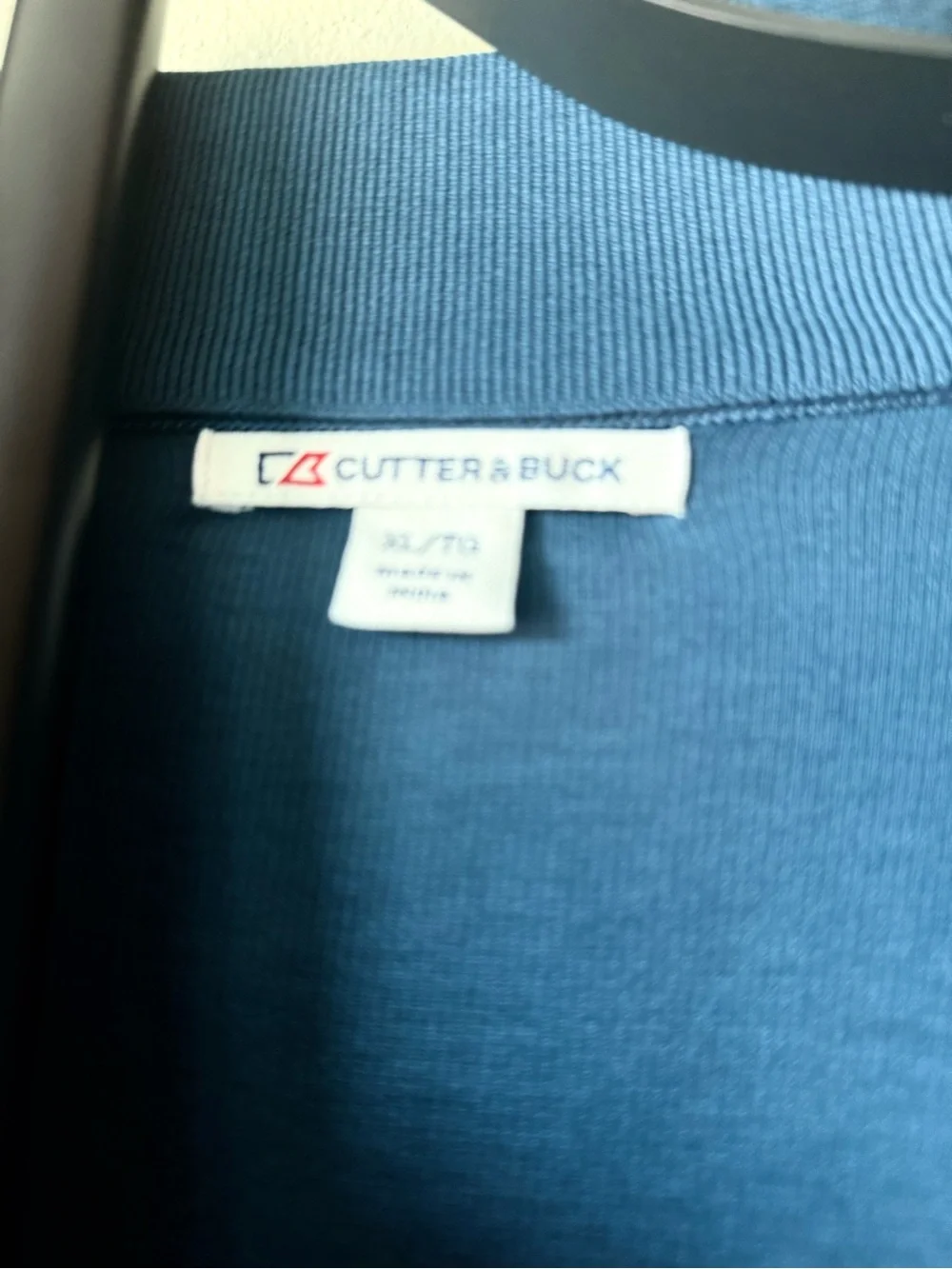 Men's Teal Half-Zip Sweater with Embroidered XLVII Logo